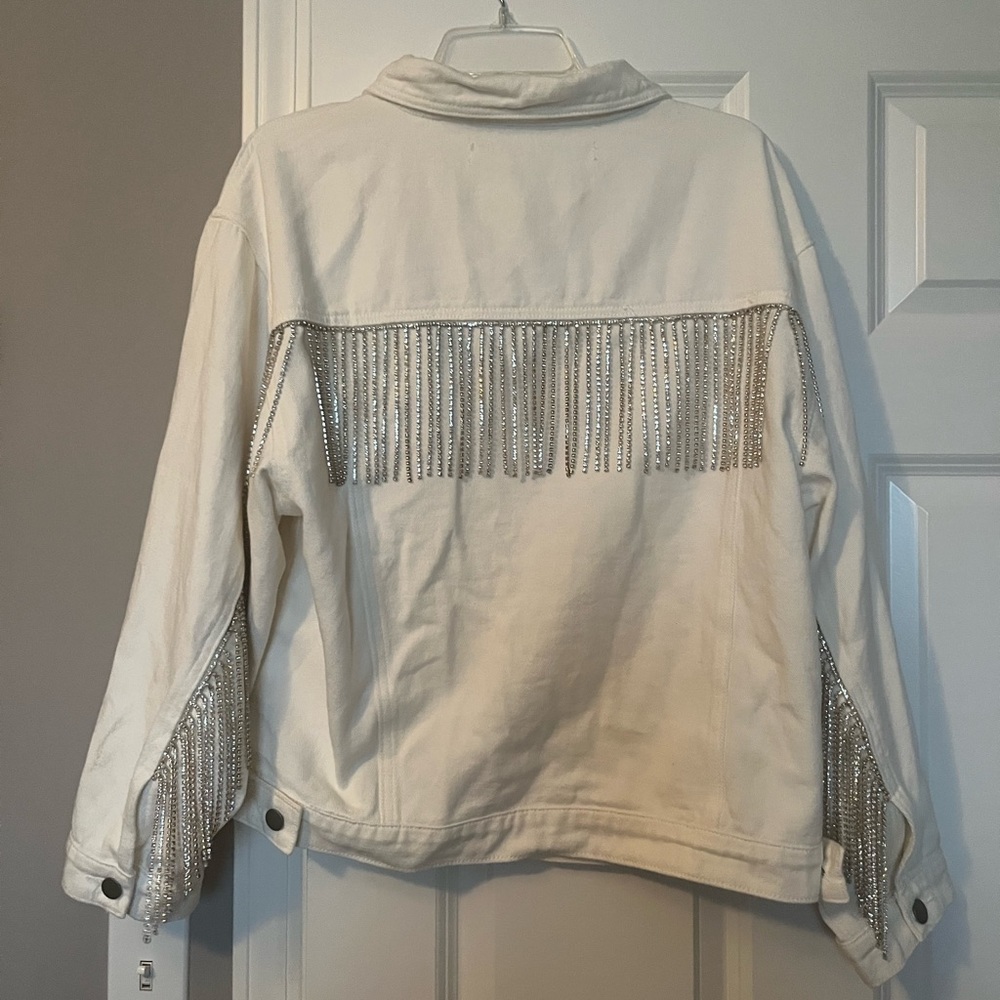 UNTAMED PETAL MEDIUM SELENA WHITE DENIM JACKET